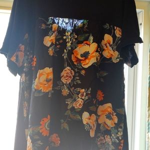 Black/Floral Blouse